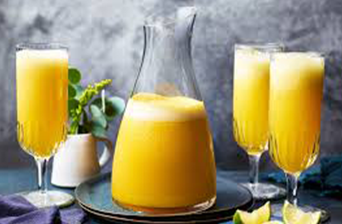 Mango Sorbet Mango mit Prosecco