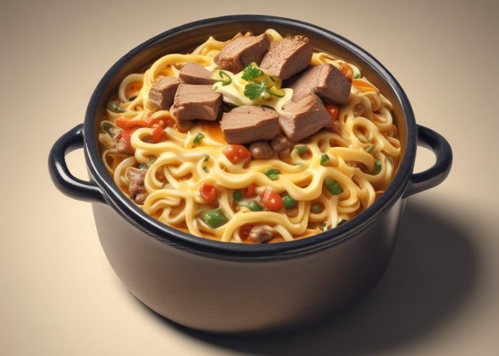 Lamm Nudel – Lamb pasta dish at Restaurant Löwen Pfungen